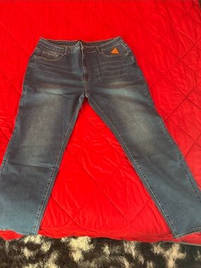 Women's Straight Leg Jeans in Washed Blue denim Sz 3x New